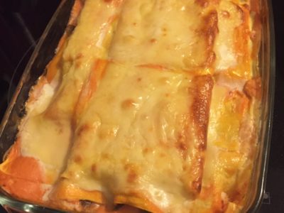 Lasagnes champignons-crevettes