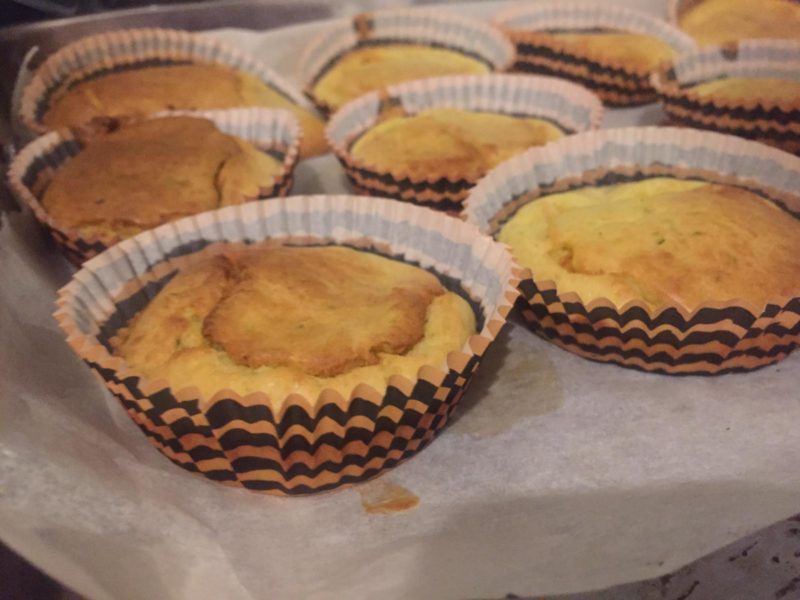 Muffins au saumon fumé et courgette