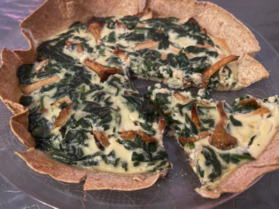 Wrap Quiche épinard saumon giroles